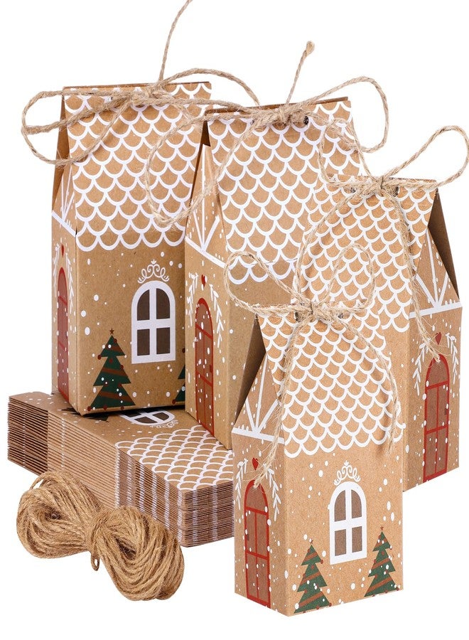 woric 24 Pieces Medium Christmas Party Favor Boxes Treat Boxes, Gift Boxes for Advent Calendar Candy Xmas Treats Cookies Decorations(5.5" x 3.5" x 2.5") - Image 1